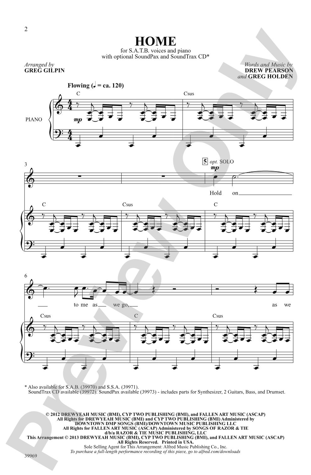Home: SATB Choral Octavo
