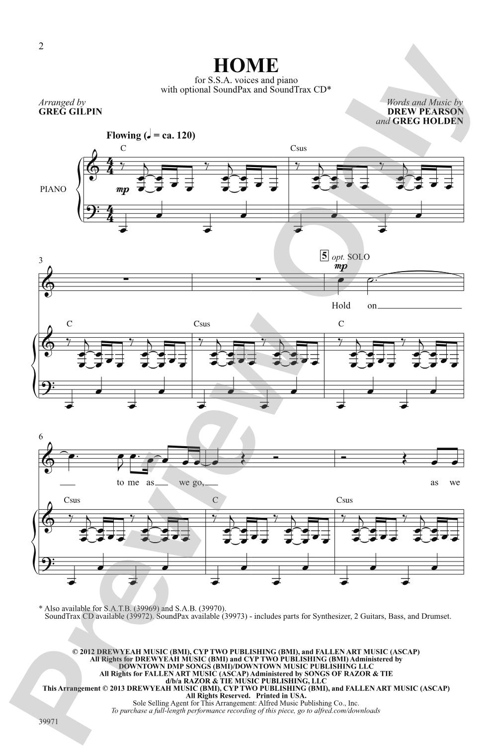 Home: SSA Choral Octavo