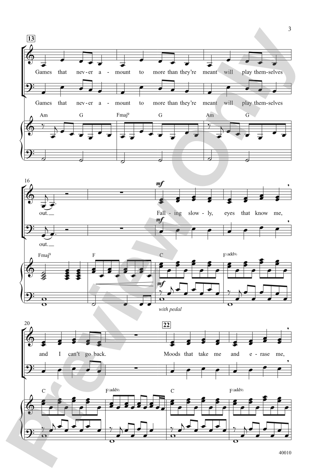 Once: SATB Choral Octavo