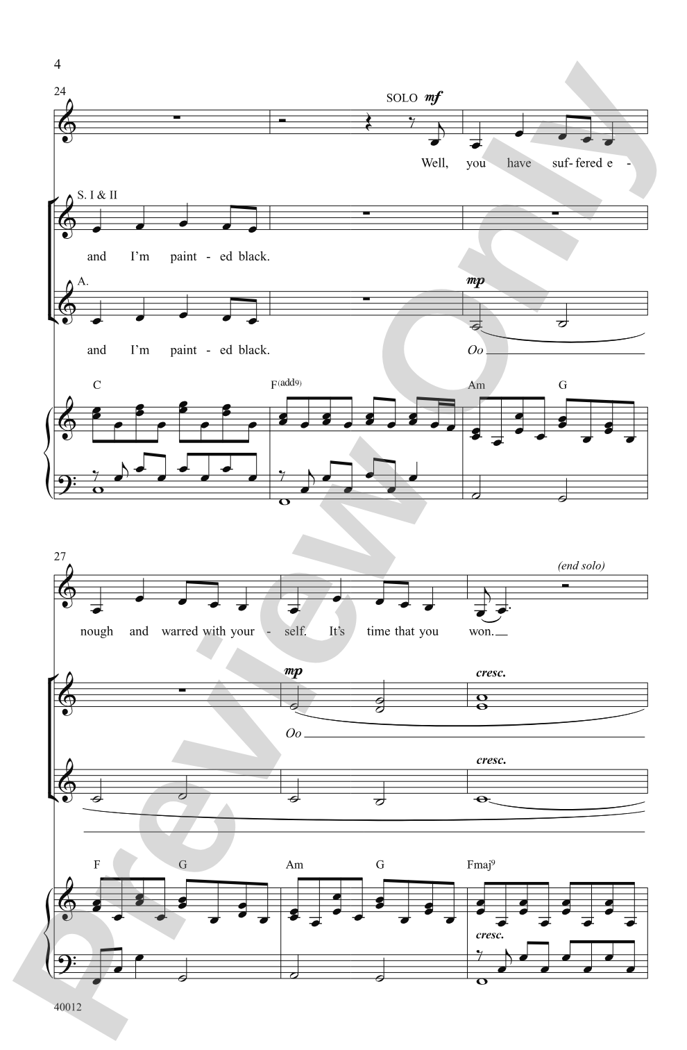 Once: SSA Choral Octavo