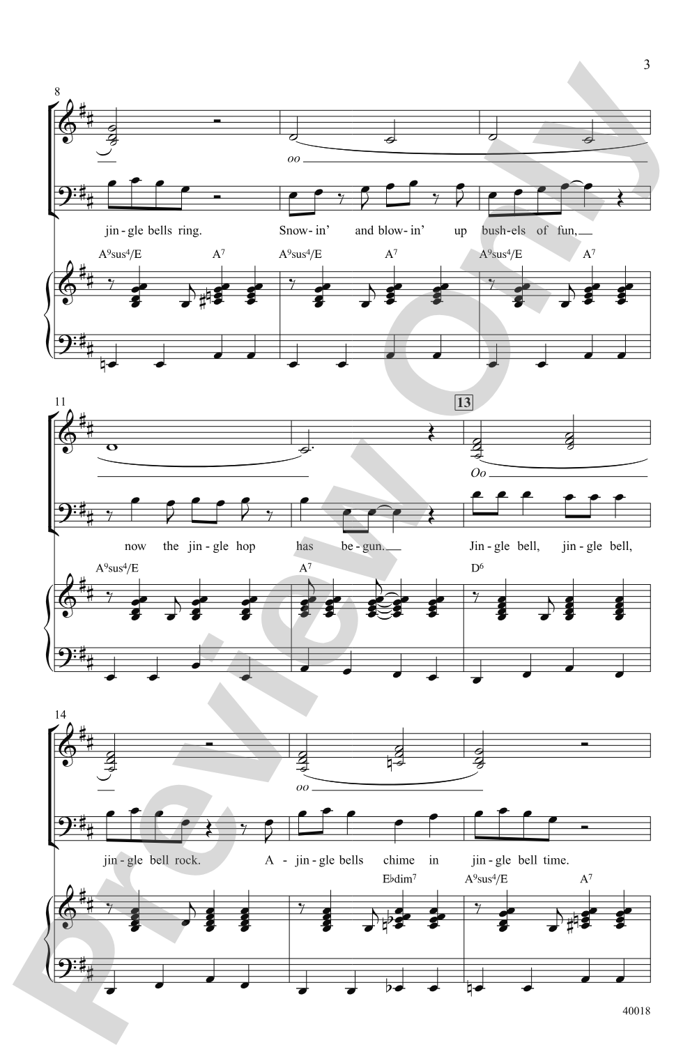 Jingle Bell Rock: SAB Choral Octavo