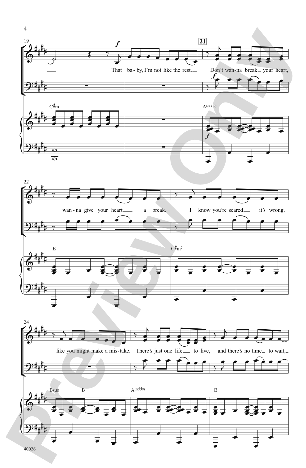 Give Your Heart a Break: SATB Choral Octavo