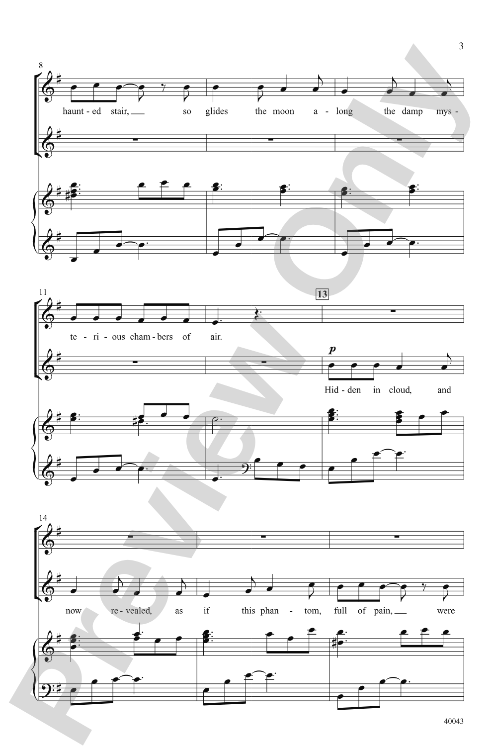 Mysterious Moon: 2-Part Choral Octavo
