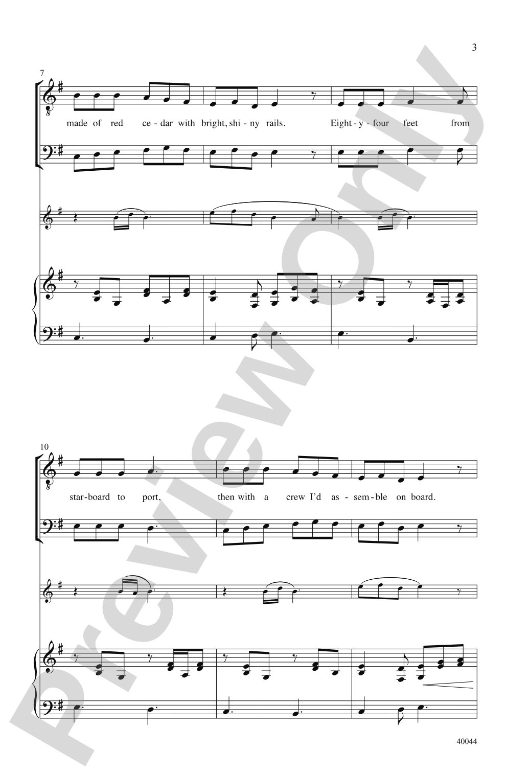 A Captain I Shall Be: TB Choral Octavo