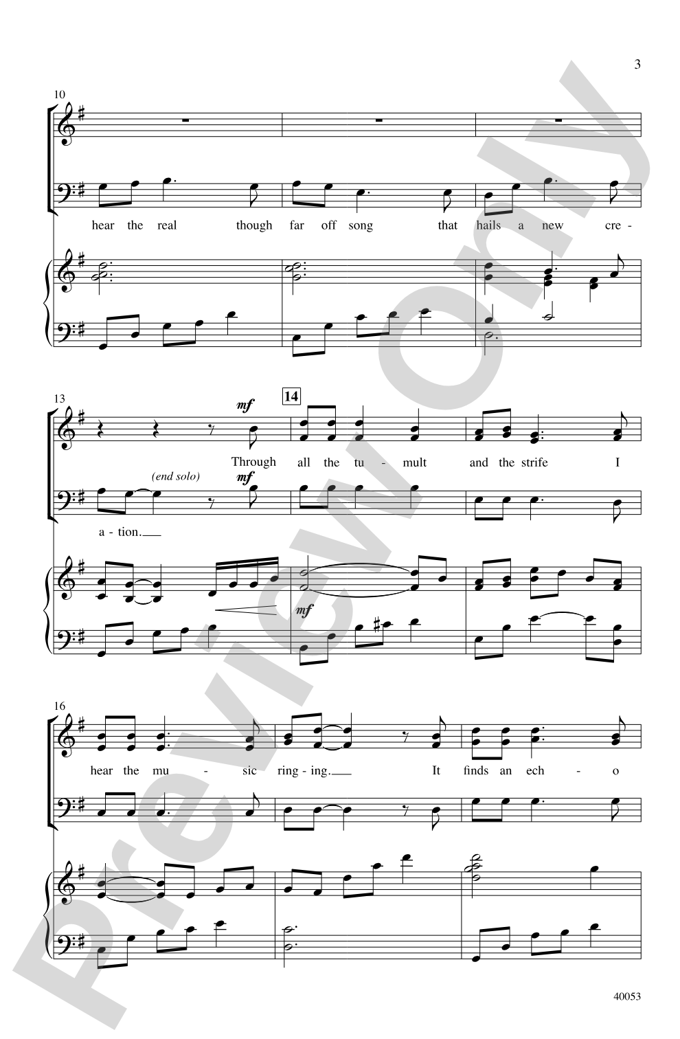 How Can I Keep from Singing?: SAB Choral Octavo