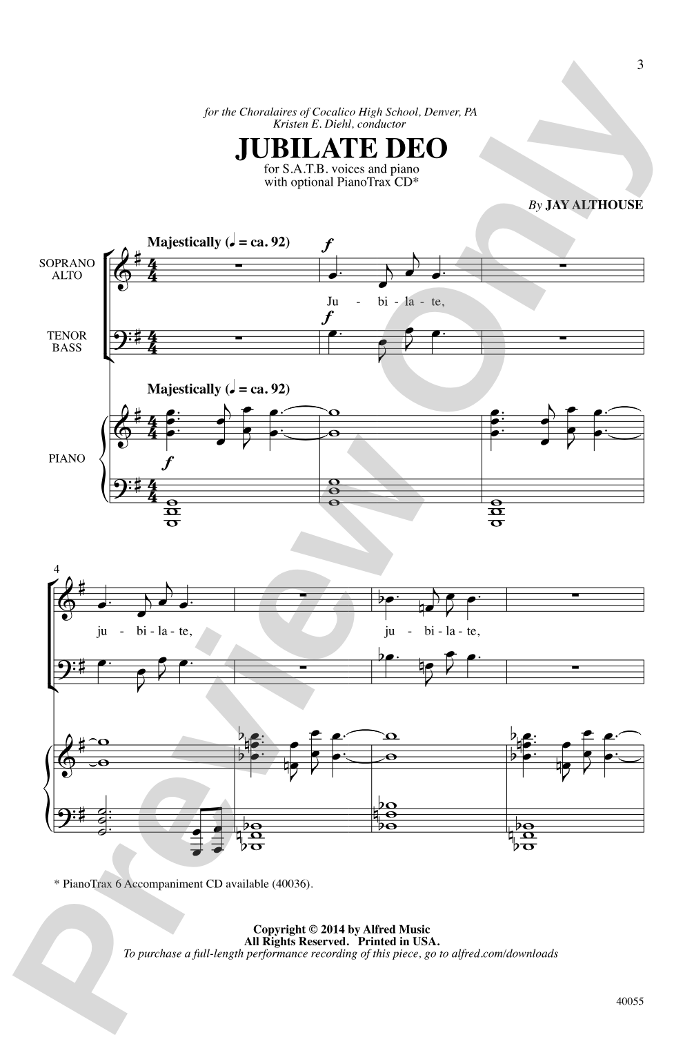 Jubilate Deo: SATB Choral Octavo