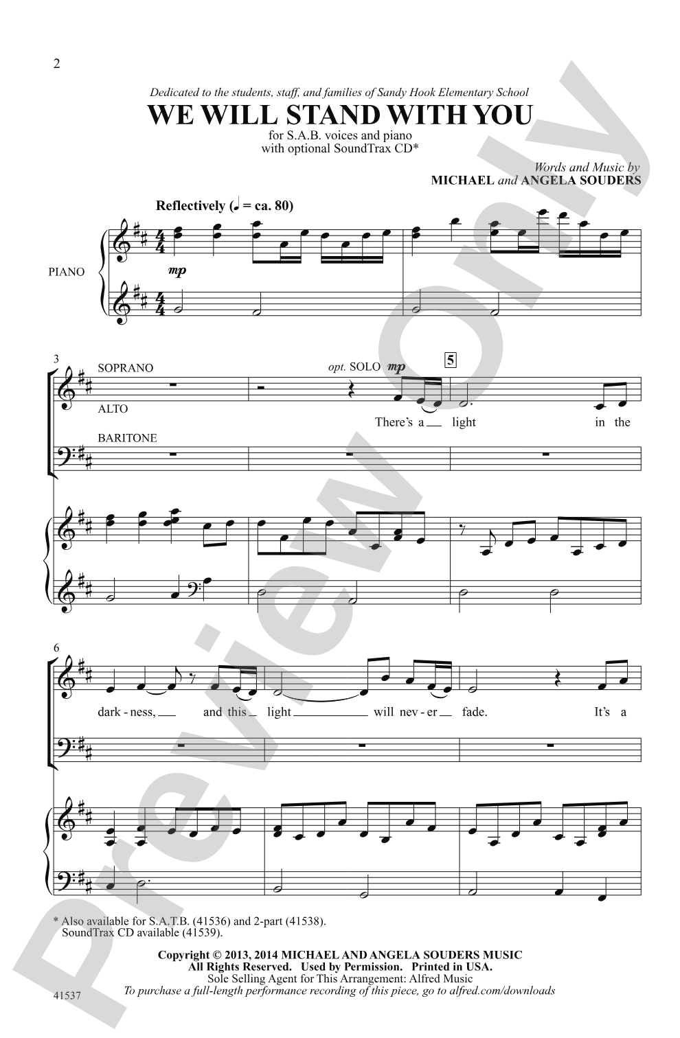 We Will Stand with You: SAB Choral Octavo