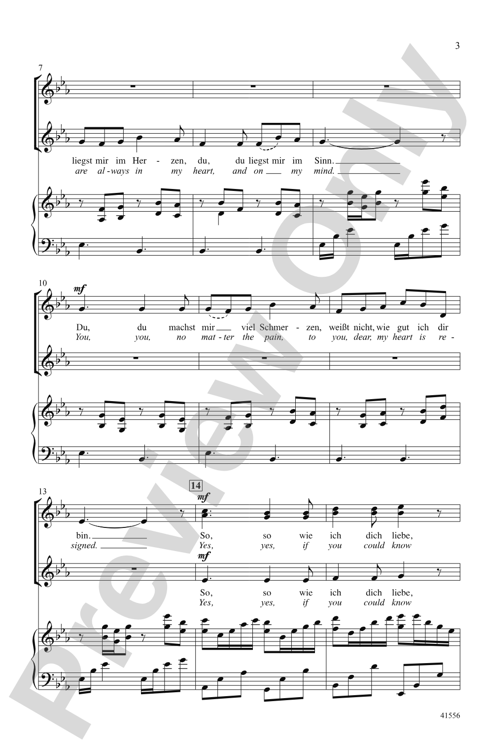 Du, Du Liegst Mir im Herzen: SSA Choral Octavo