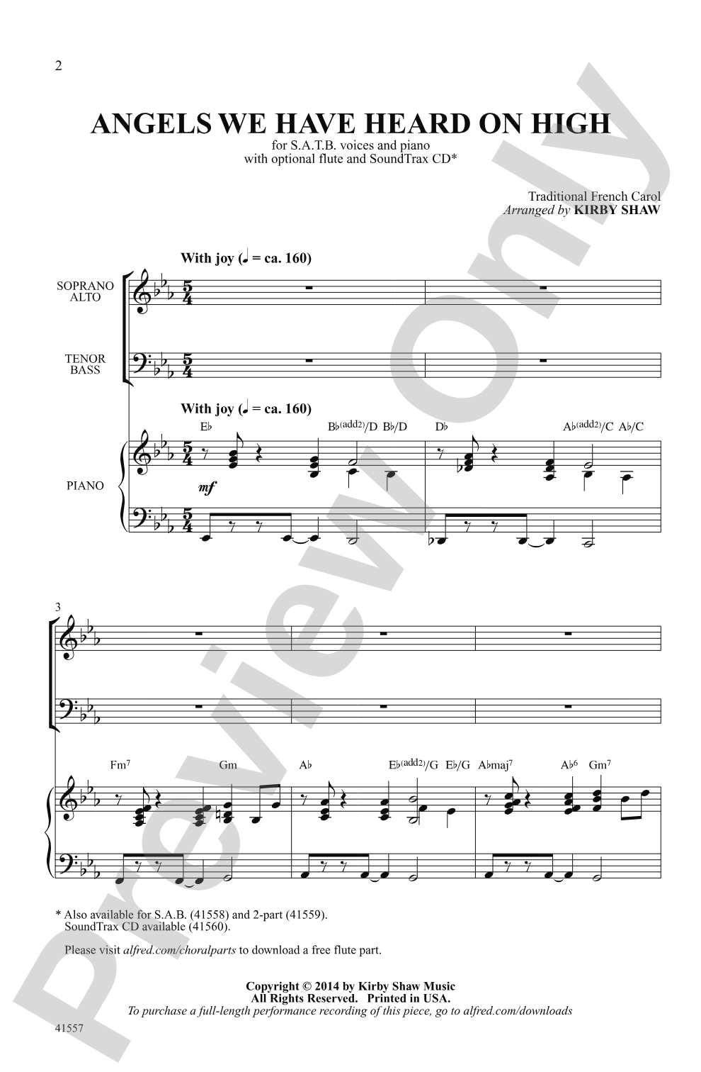 Angels We Have Heard on High: SATB Choral Octavo