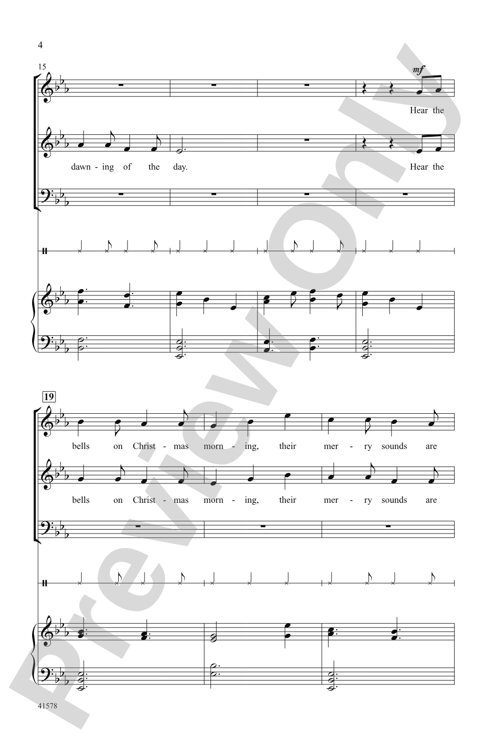 Hear the Bells: SAB Choral Octavo
