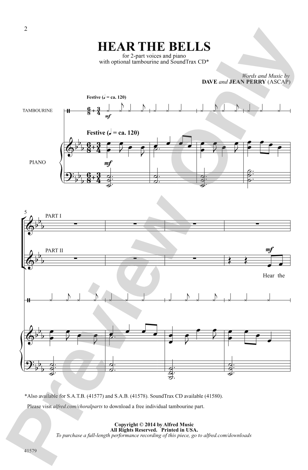 Hear the Bells: 2-Part Choral Octavo