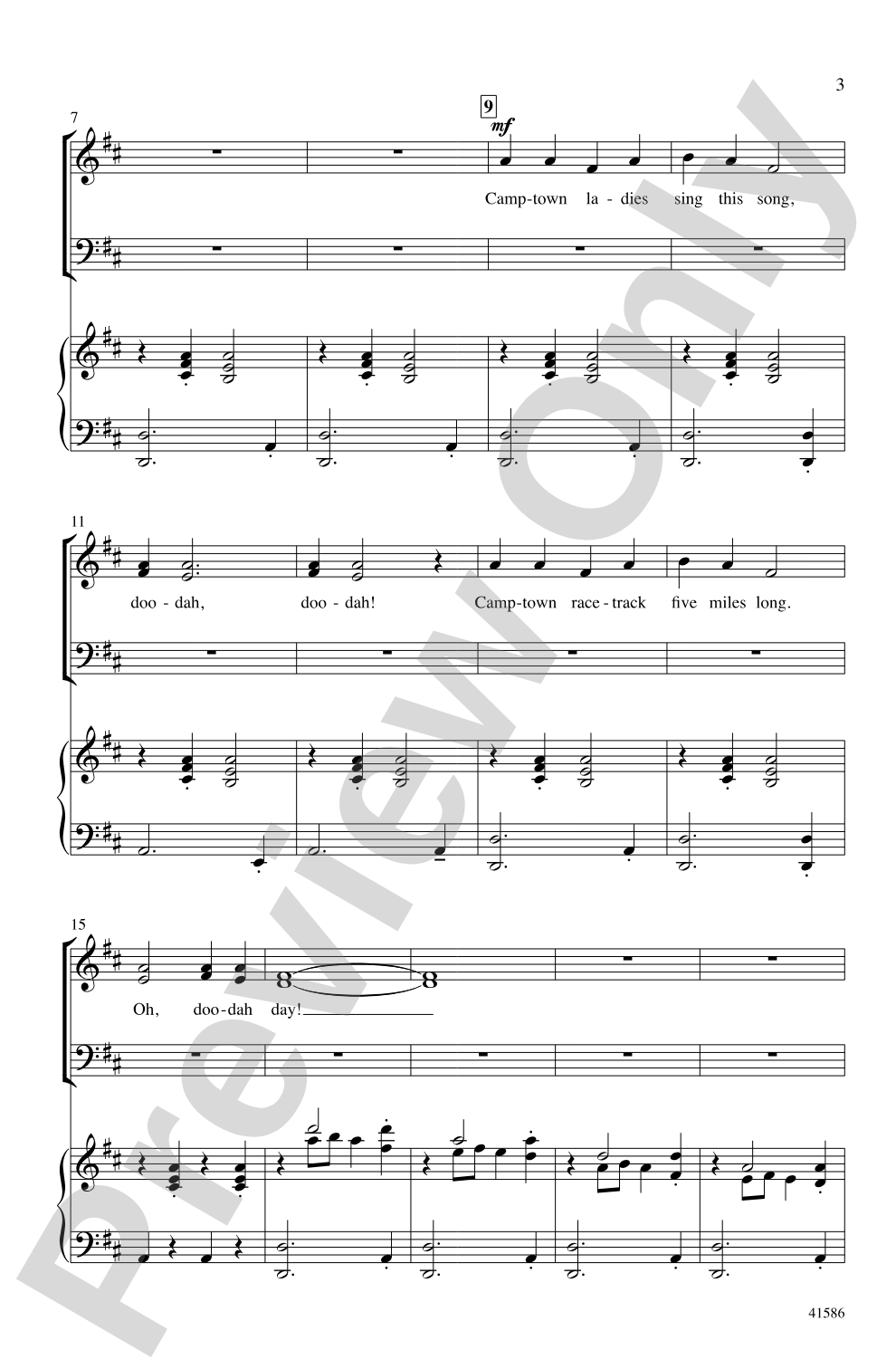 Camptown Races: SATB Choral Octavo