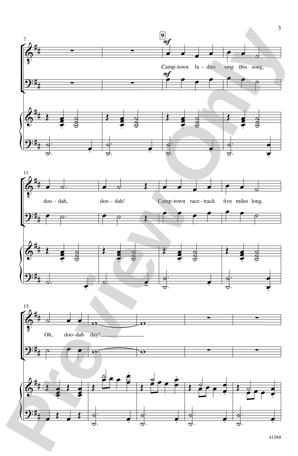 Camptown Races: TB Choral Octavo