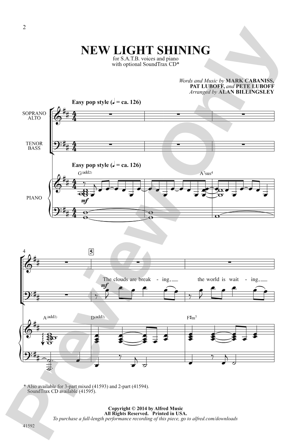 New Light Shining: SATB Choral Octavo