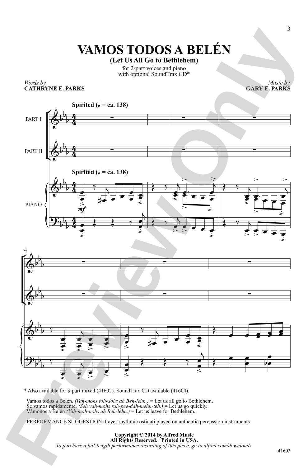 Vamos Todos a Belén: 2-Part Choral Octavo