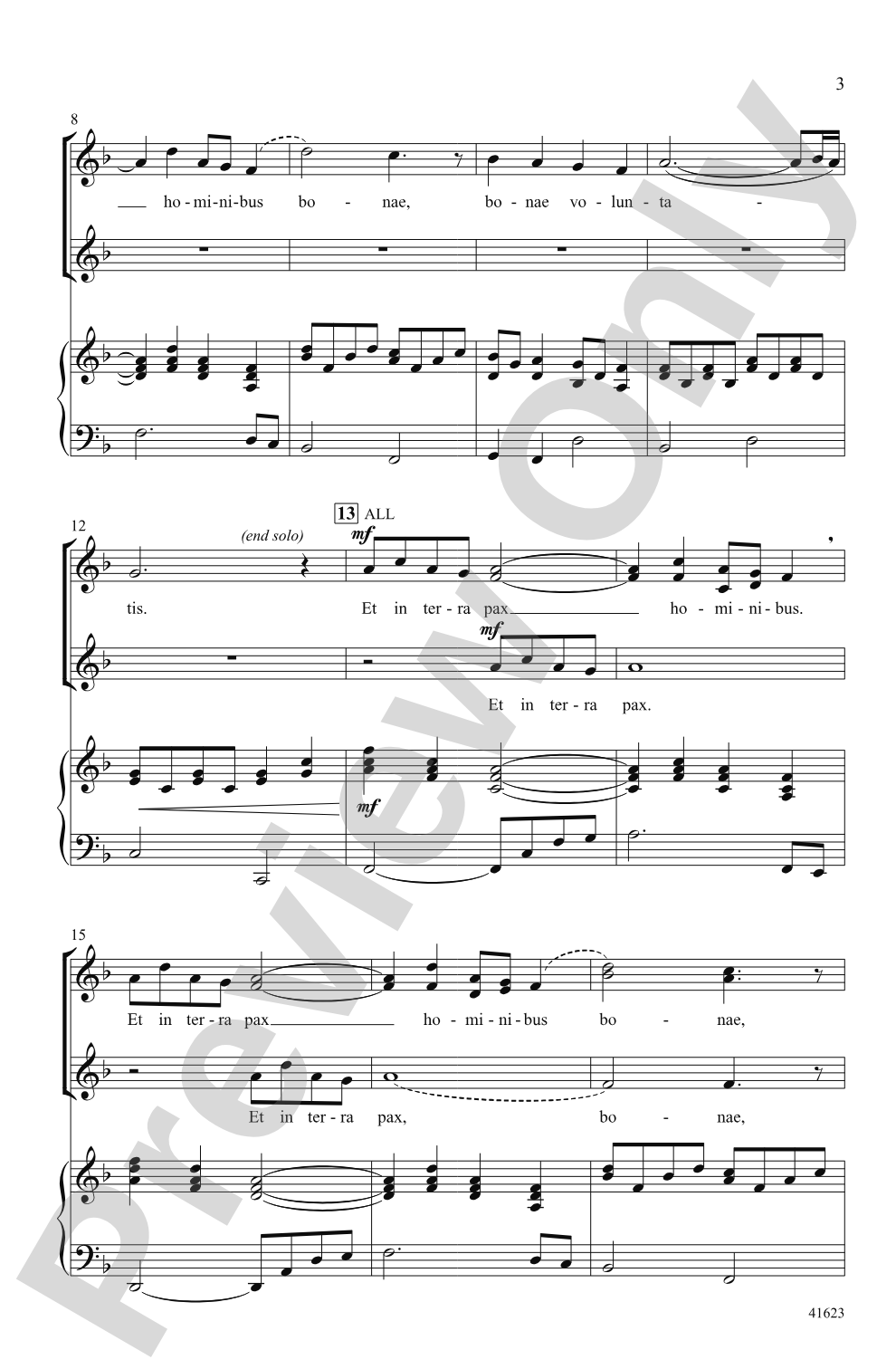 Et in Terra Pax: SSA Choral Octavo
