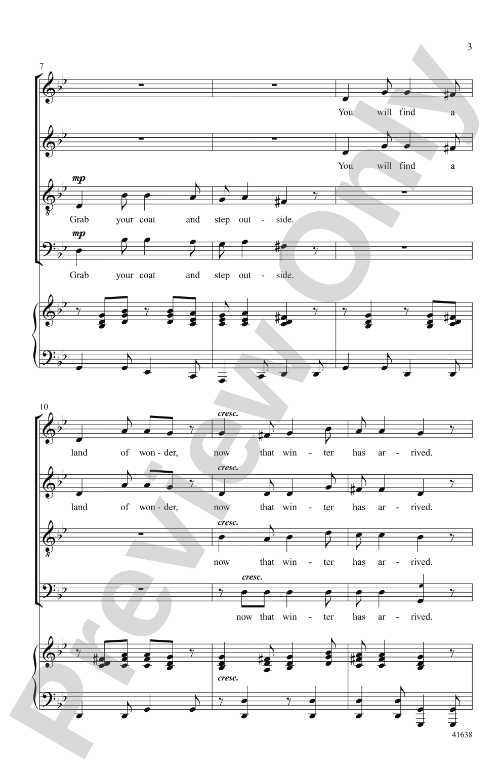 Carol of the Snow: SATB Choral Octavo