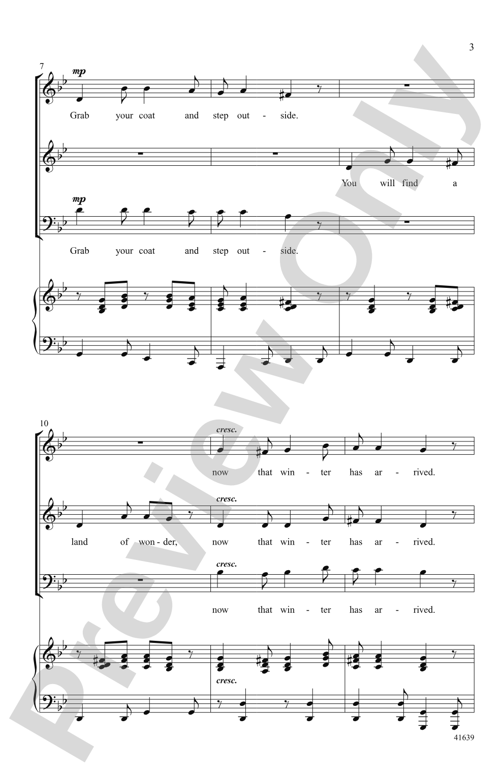Carol of the Snow: 3-Part Mixed Choral Octavo