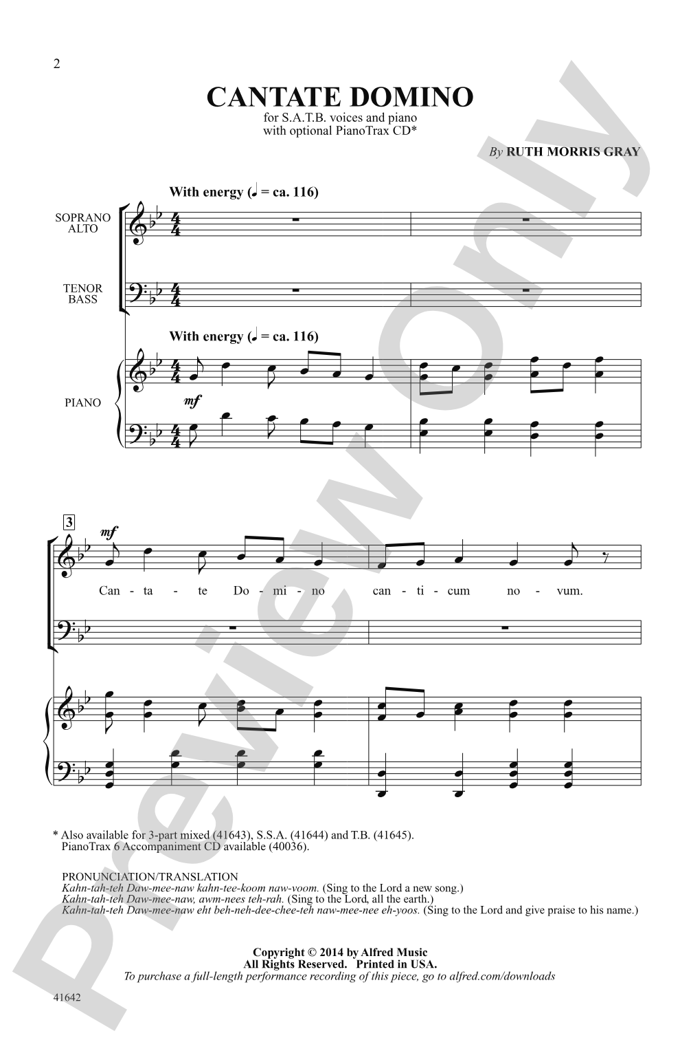 Cantate Domino: SATB Choral Octavo