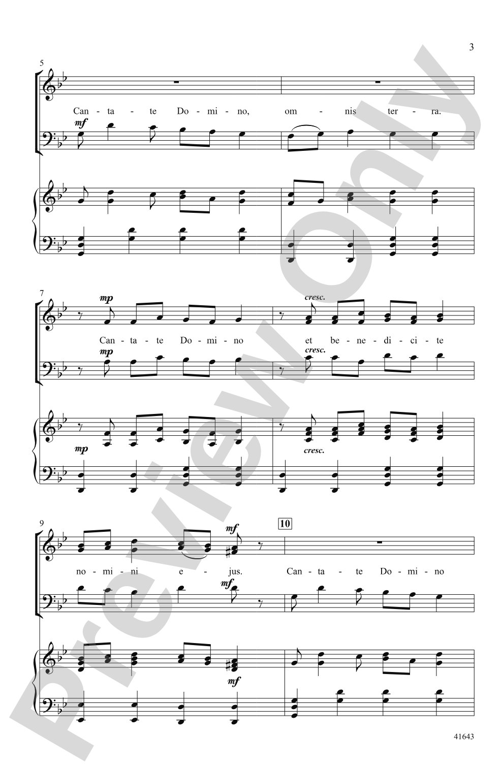 Cantate Domino: 3-Part Mixed Choral Octavo