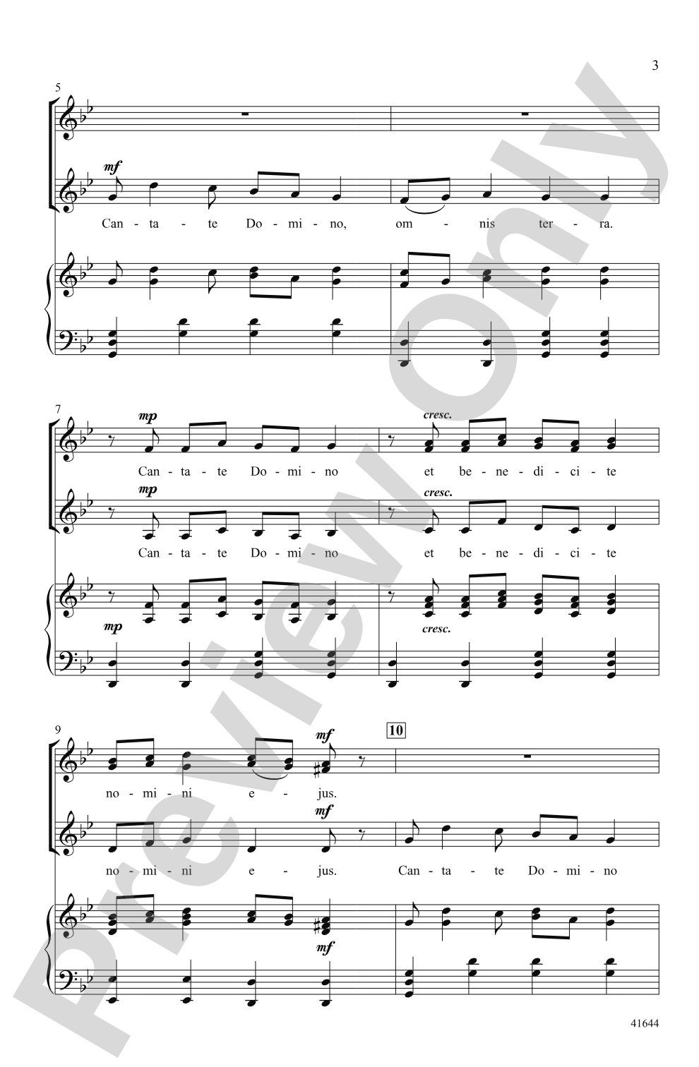 Cantate Domino: SSA Choral Octavo