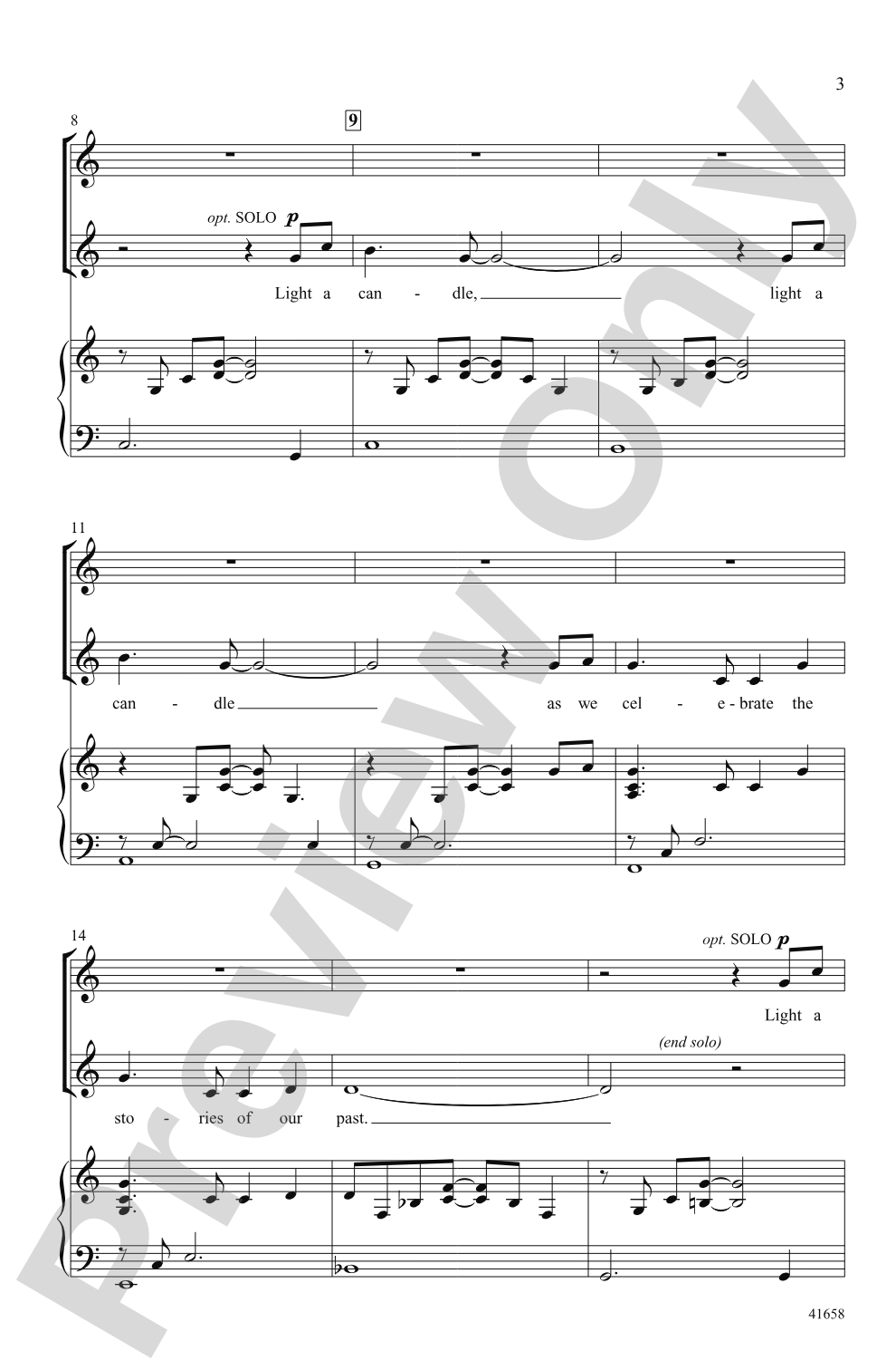 Light a Candle: SSA Choral Octavo