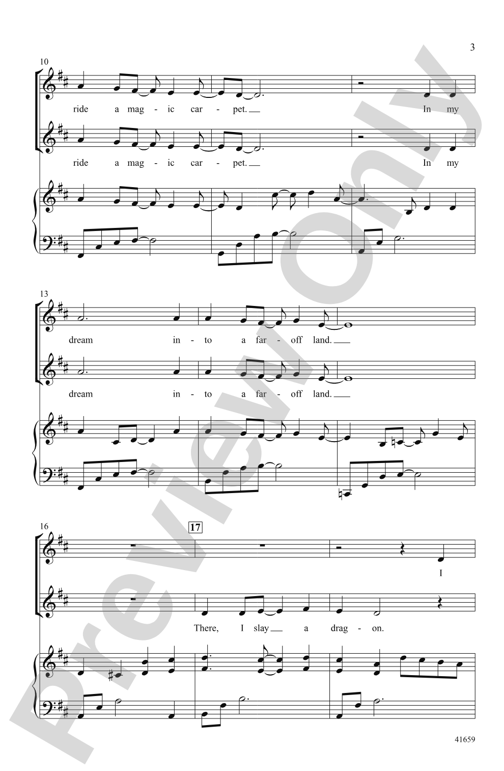 In My Dream: 2-Part Choral Octavo