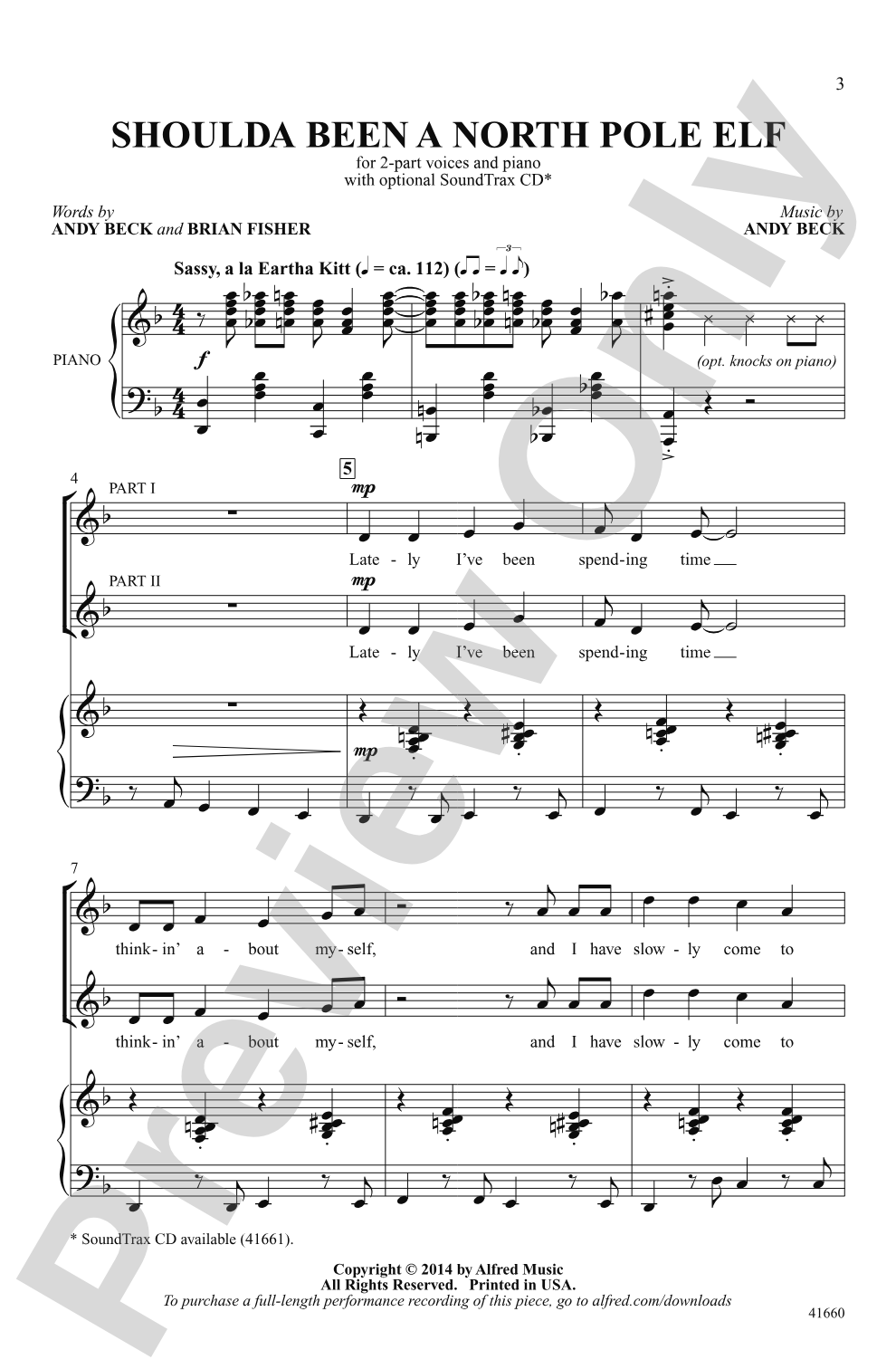 Shoulda Been a North Pole Elf: 2-Part Choral Octavo