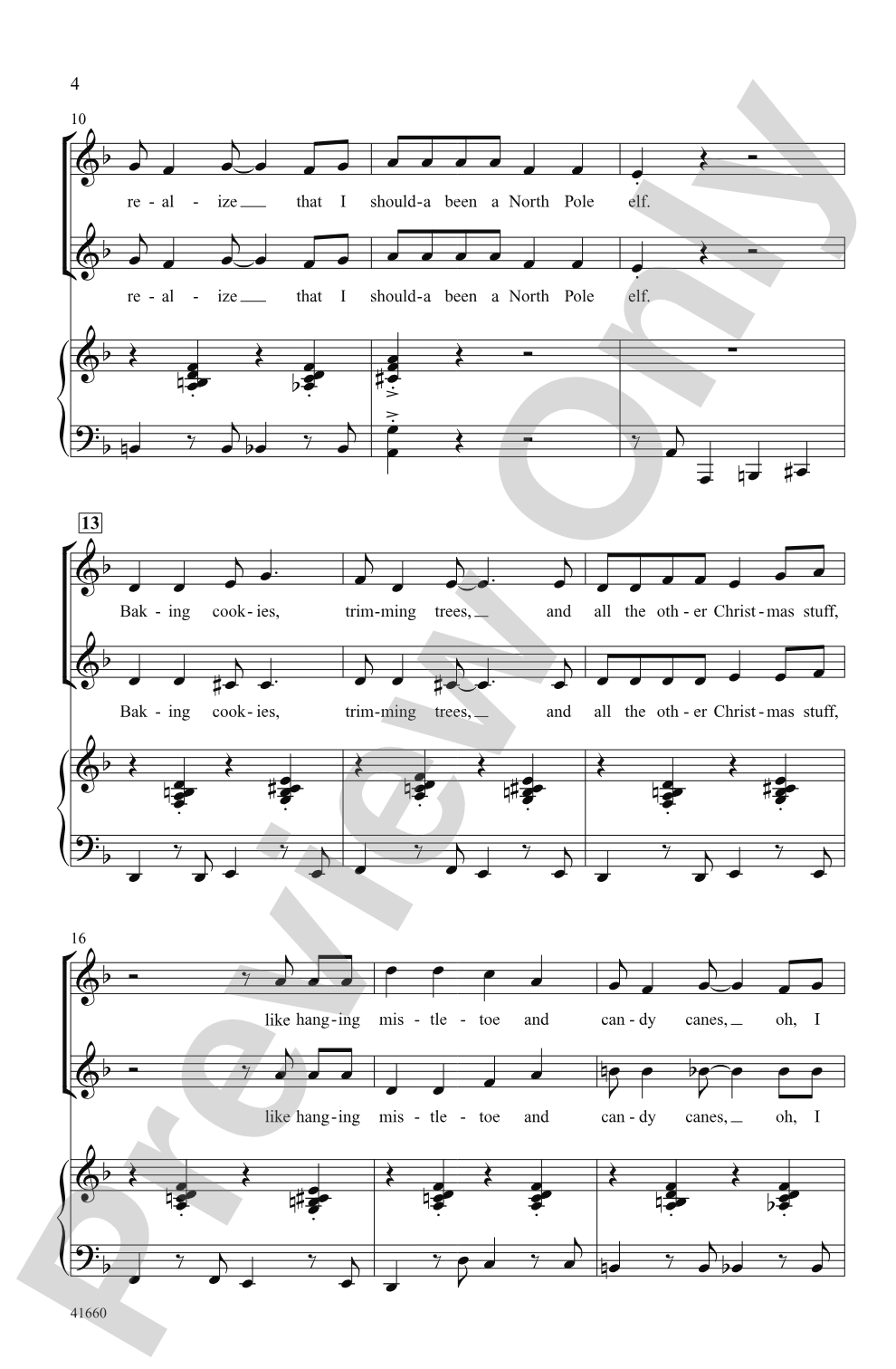 Shoulda Been a North Pole Elf: 2-Part Choral Octavo