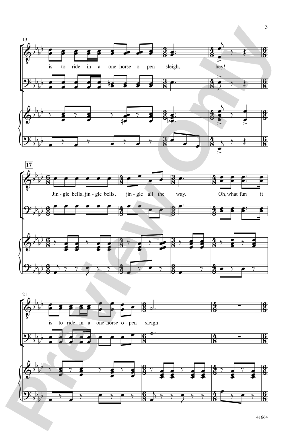 Jingle Bells (Sort Of): TTBB Choral Octavo