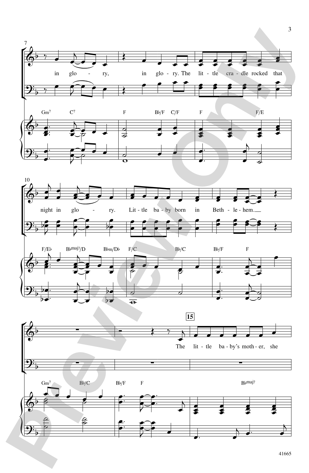 The Little Cradle Rocked: SATB Choral Octavo