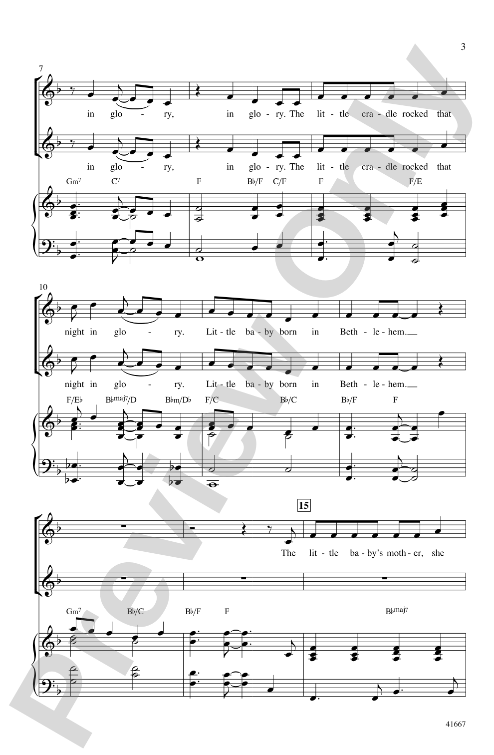 The Little Cradle Rocked: 2-Part Choral Octavo