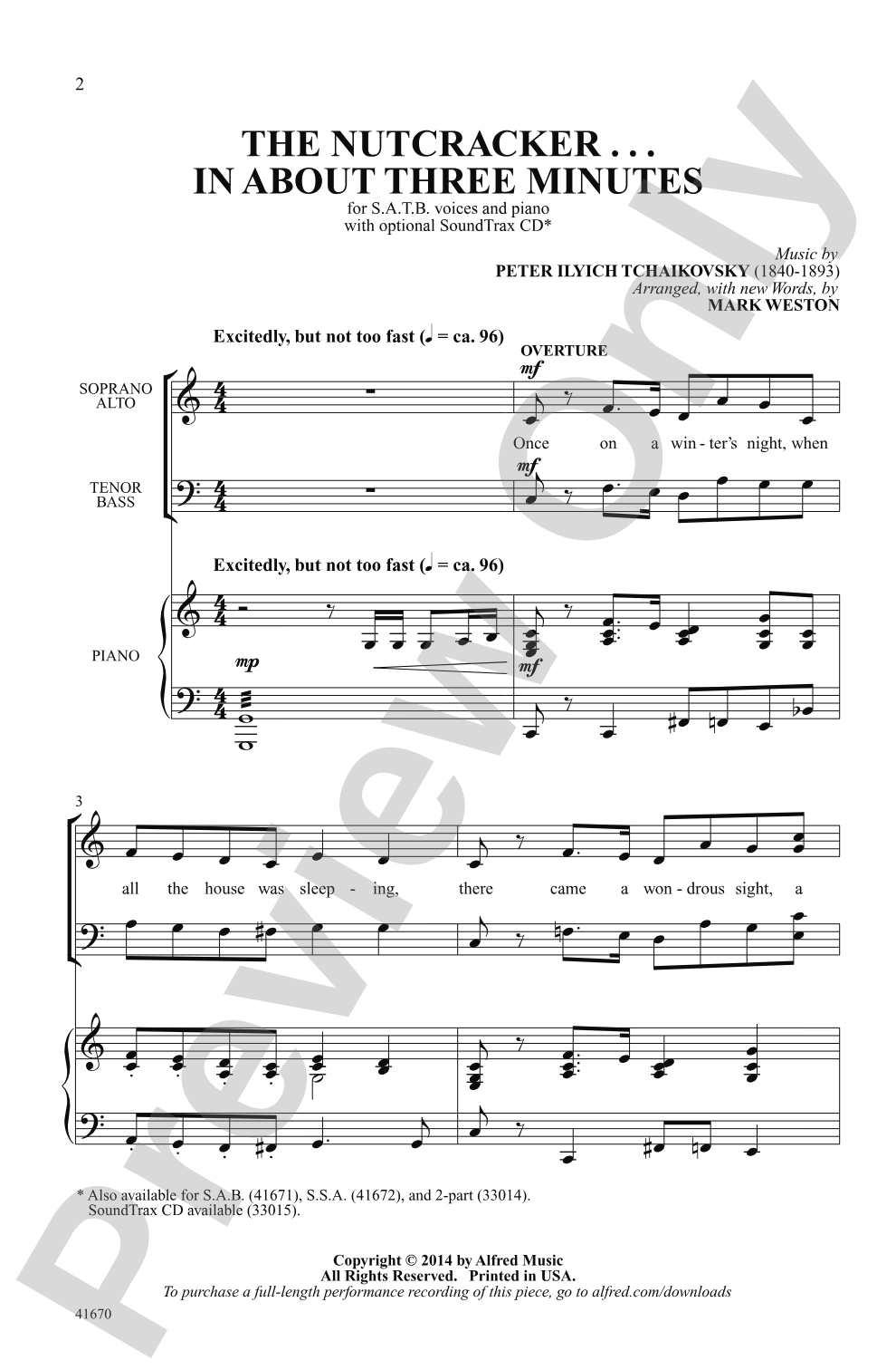 The Nutcracker... In About Three Minutes: SATB Choral Octavo