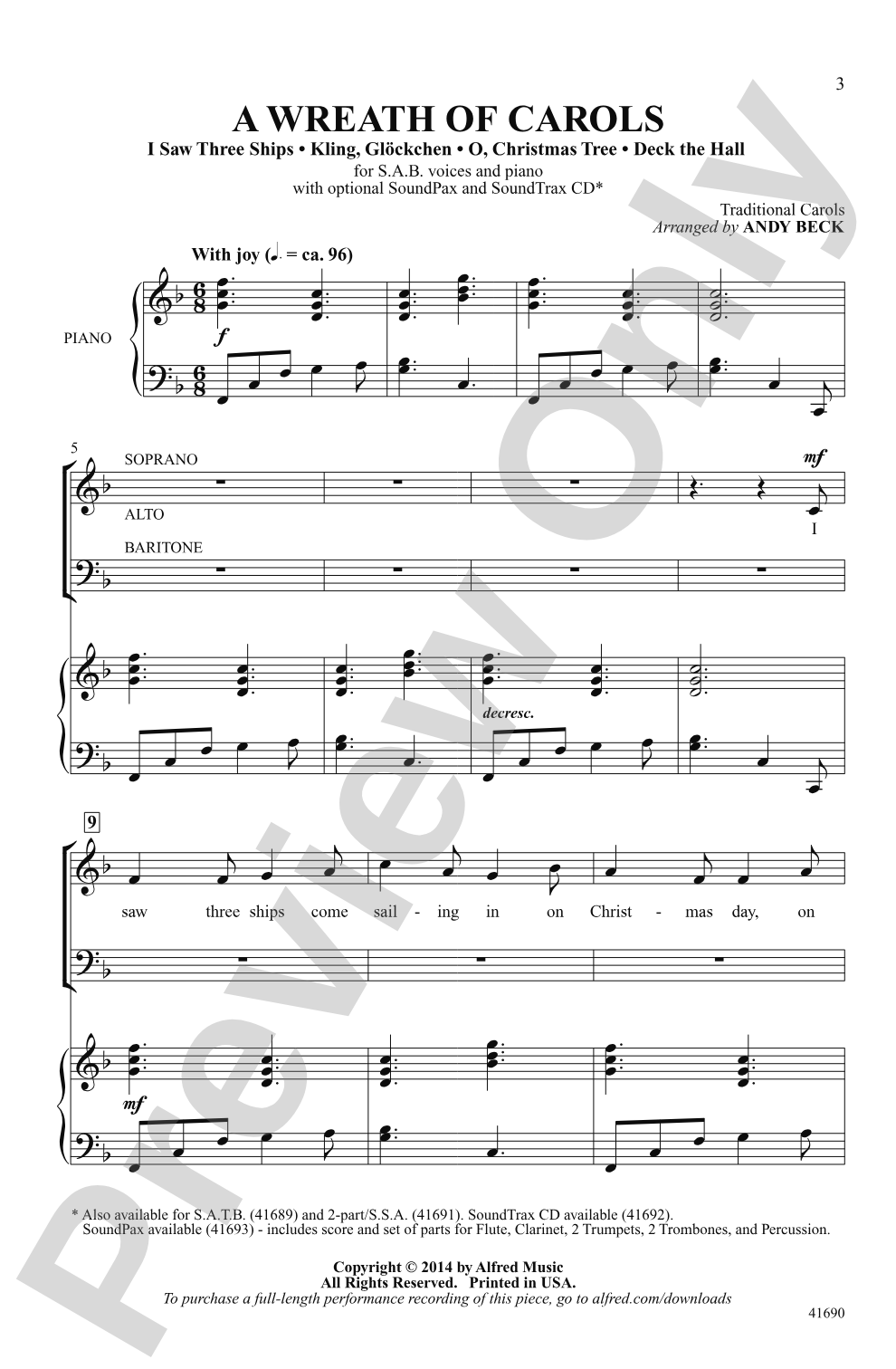 A Wreath of Carols: SAB Choral Octavo