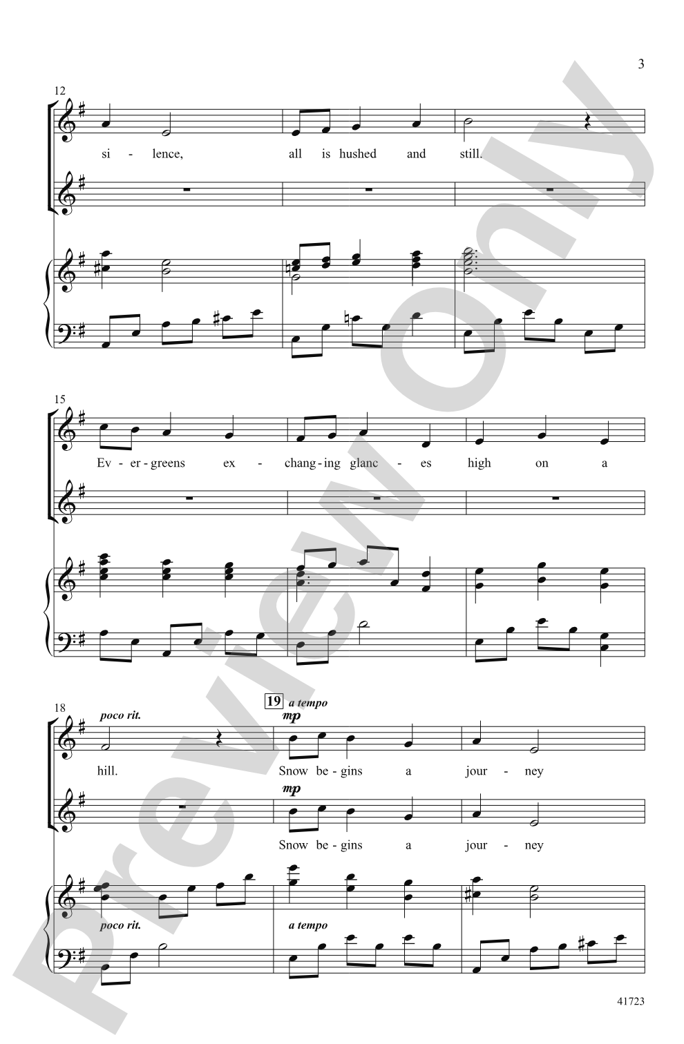 Winter Sings Her Song: SSA Choral Octavo