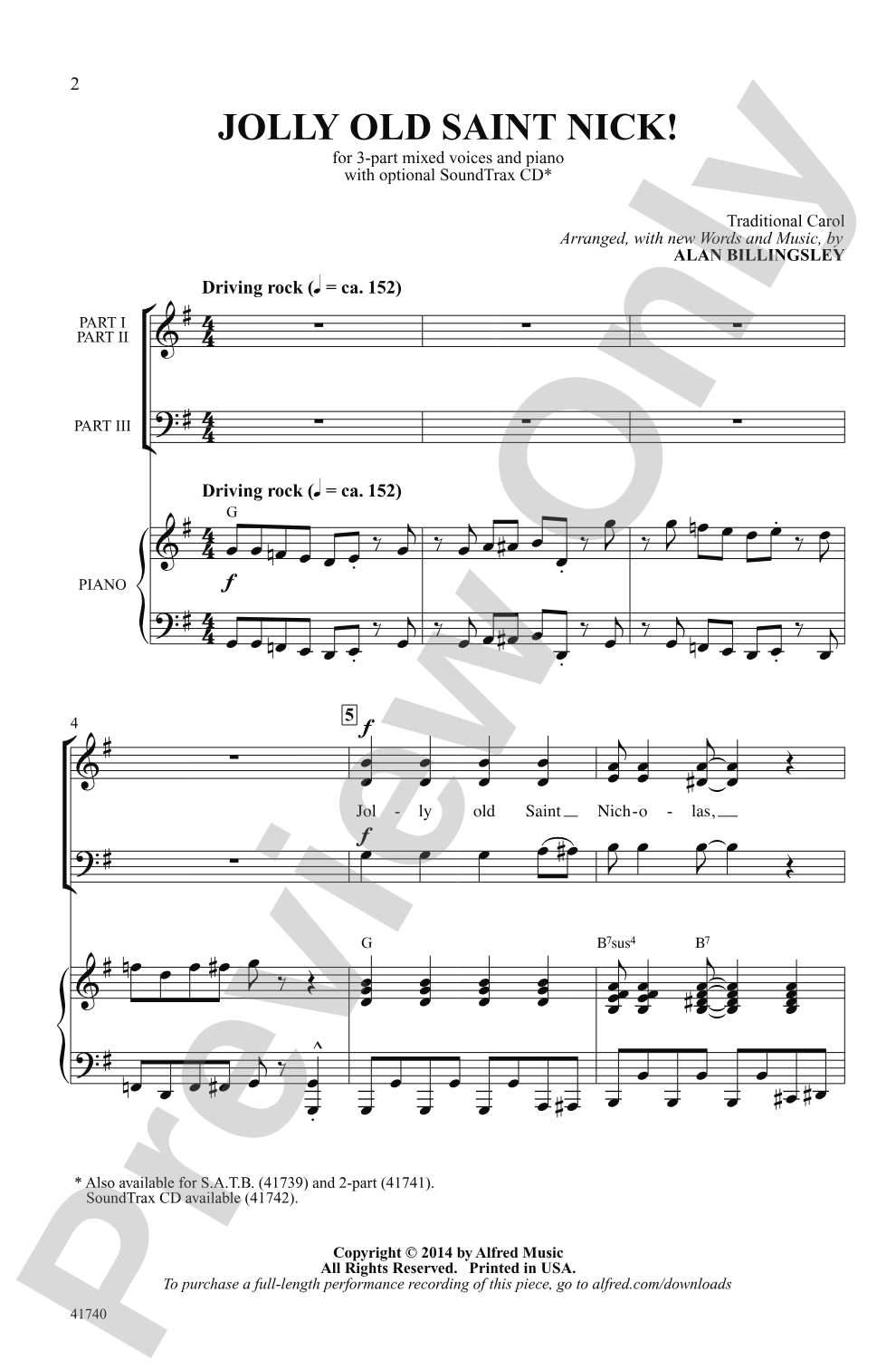 Jolly Old Saint Nick!: 3-Part Mixed Choral Octavo