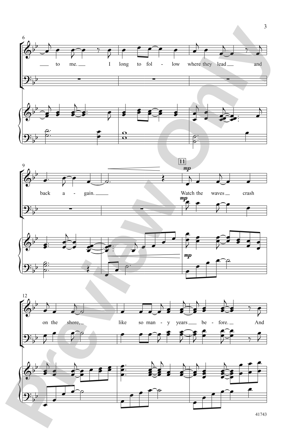 Come Back to the Sea: SATB Choral Octavo