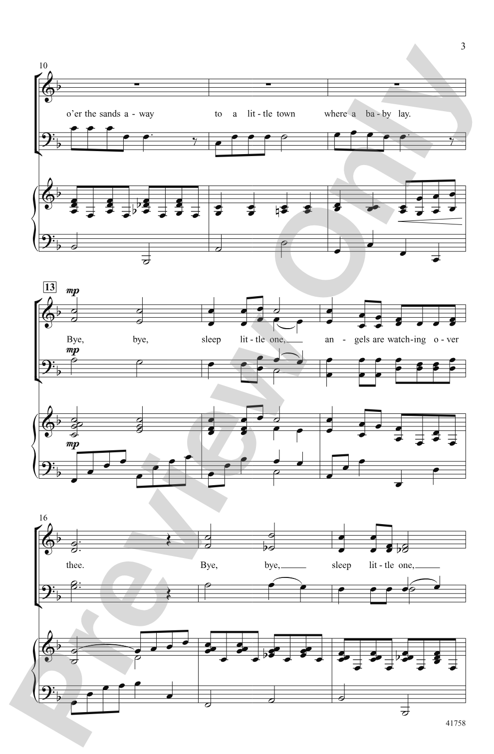 A Christmas Lullaby: SATB Choral Octavo