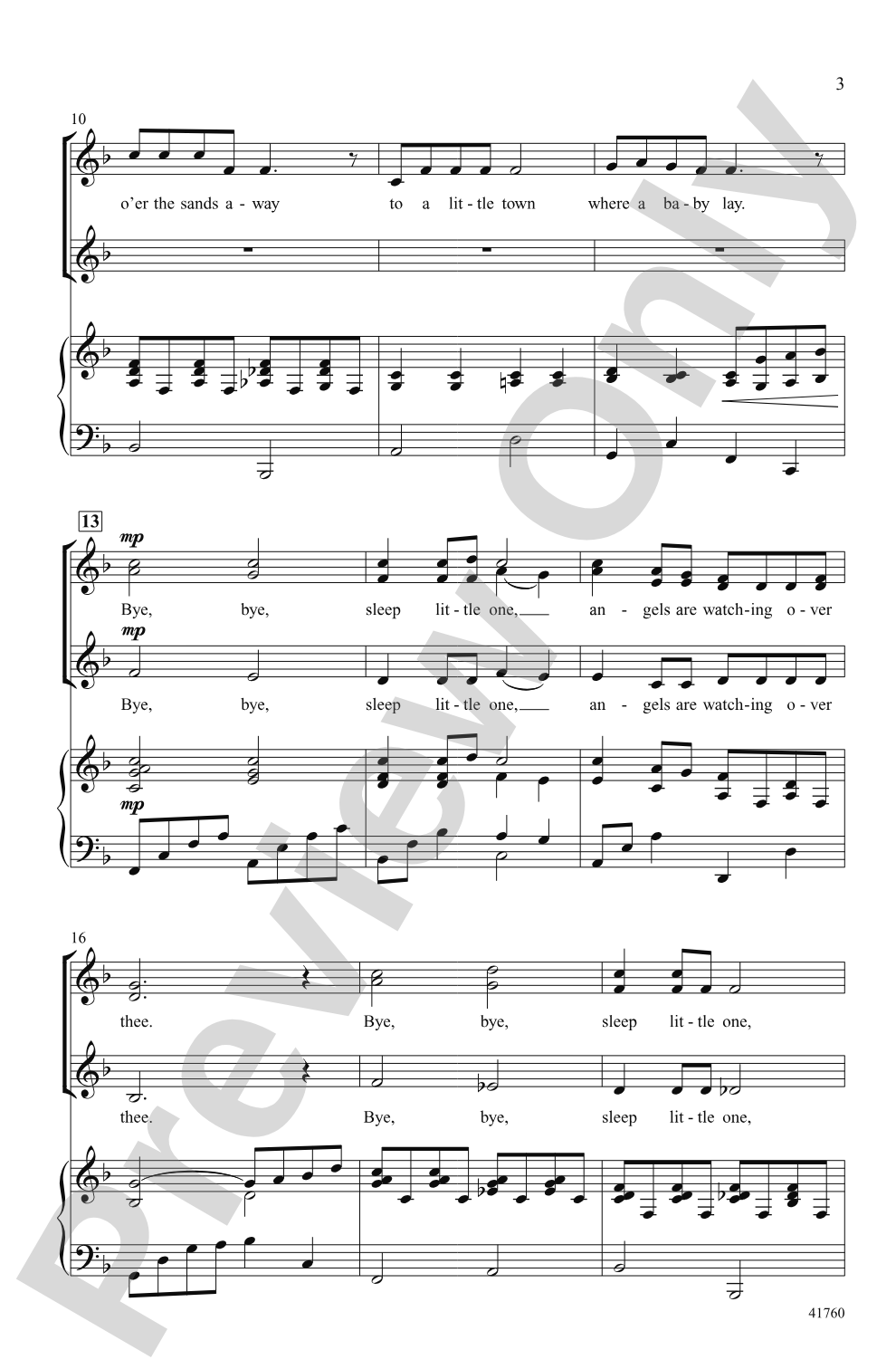 A Christmas Lullaby: SSA Choral Octavo