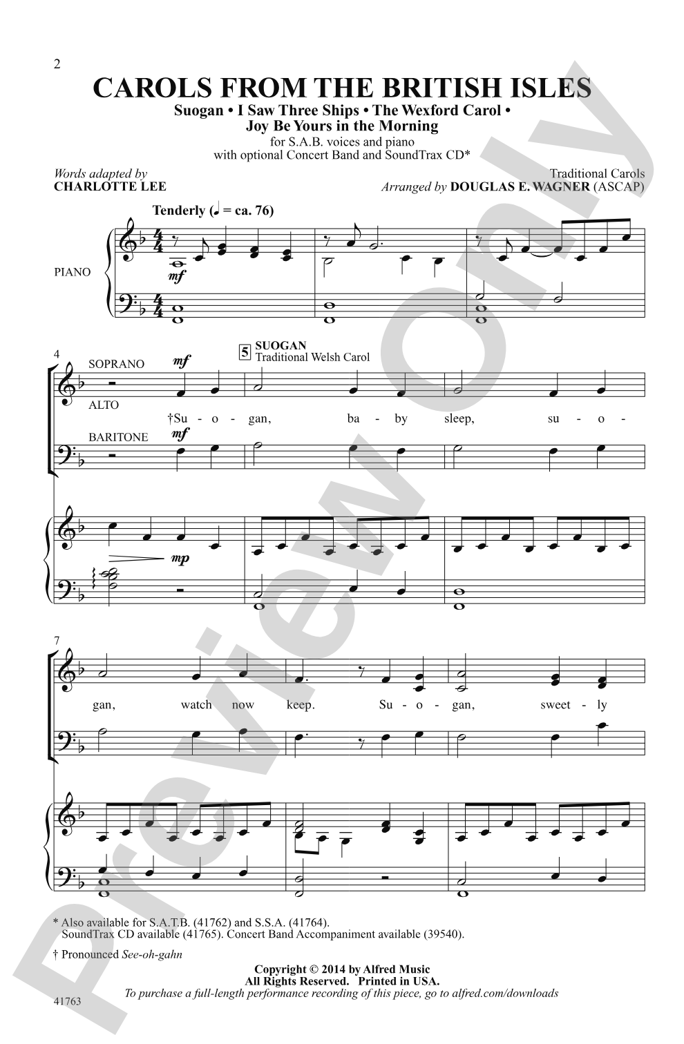 Carols from the British Isles: SAB Choral Octavo
