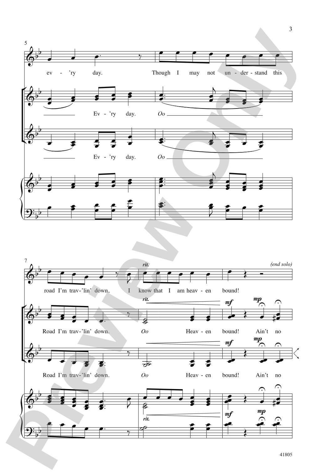 Ain't No Windin' in the Road: SSAA, <I>a cappella</I> Choral Octavo