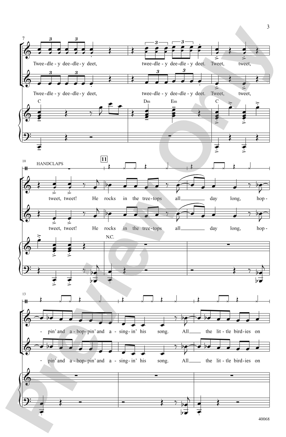 Rockin' Robin: 2-Part / SSA Choral Octavo