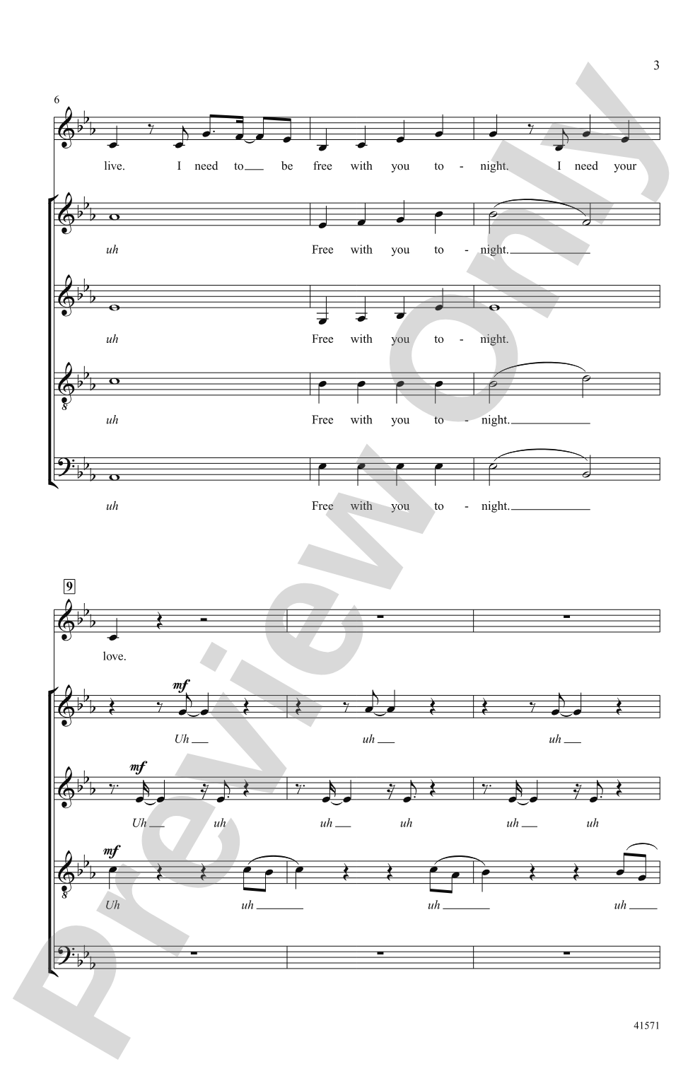 I Need Your Love: SATB divisi, <i>a cappella</i> Choral Octavo