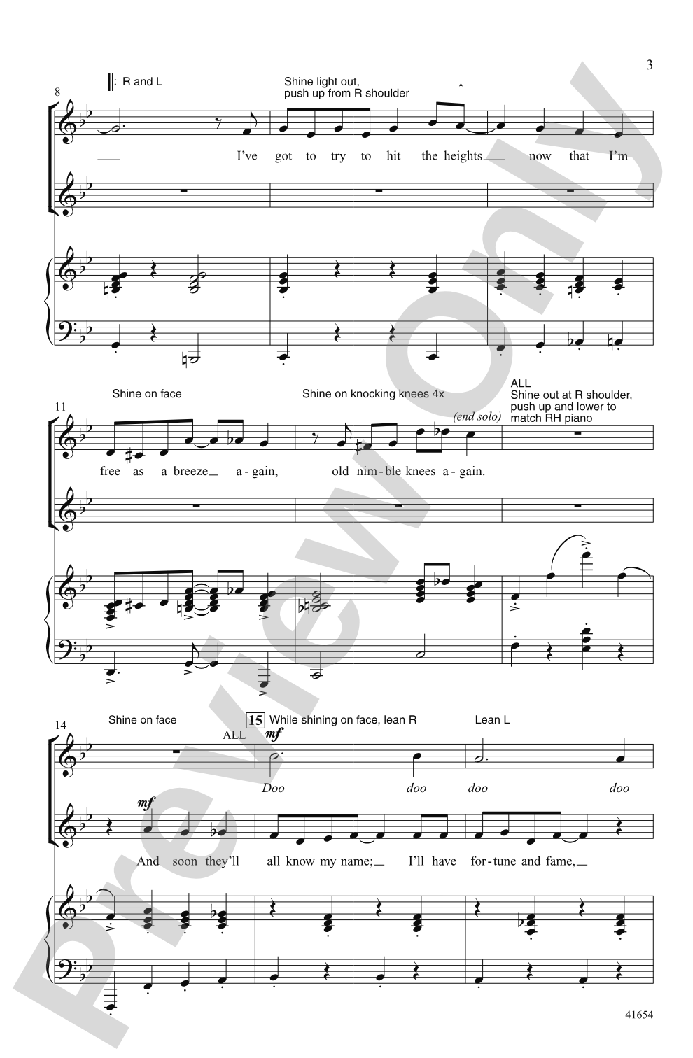 When I Get My Name in Lights: 2-Part Choral Octavo