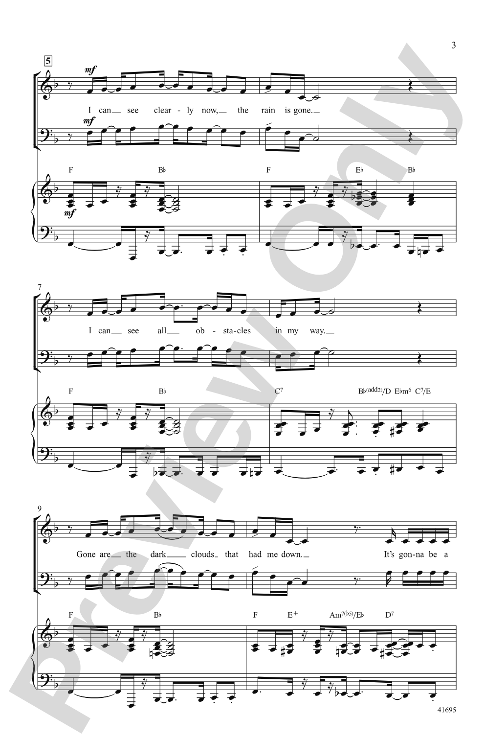 I Can See Clearly Now: SAB Choral Octavo