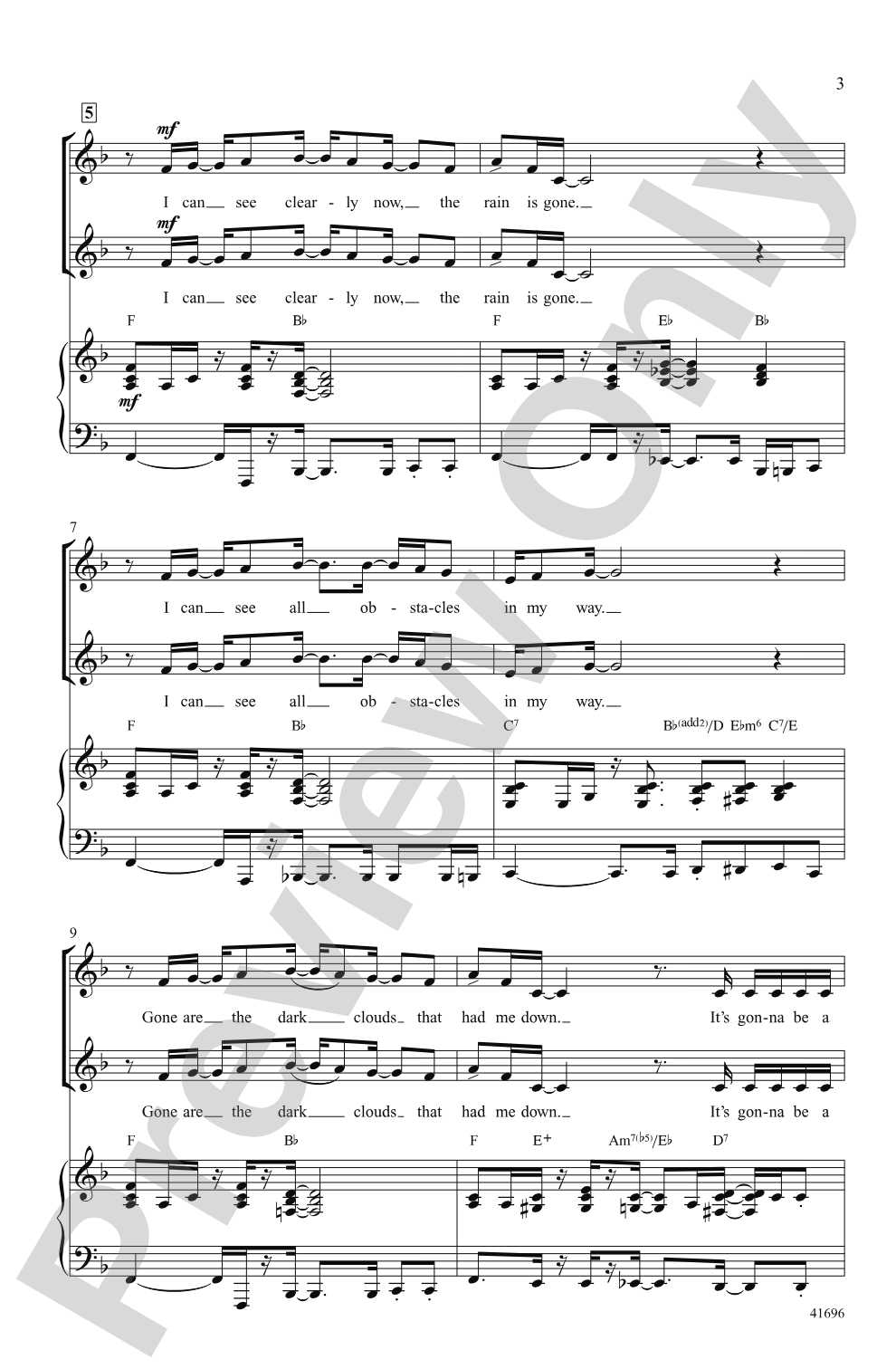 I Can See Clearly Now: SSA Choral Octavo