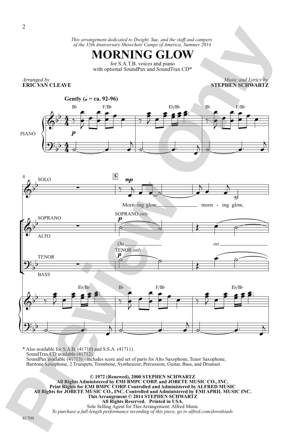 Morning Glow: SATB Choral Octavo