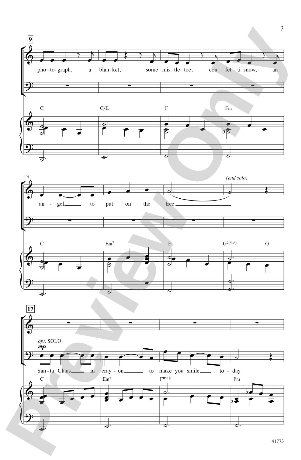 Sending You a Little Christmas: SATB Choral Octavo