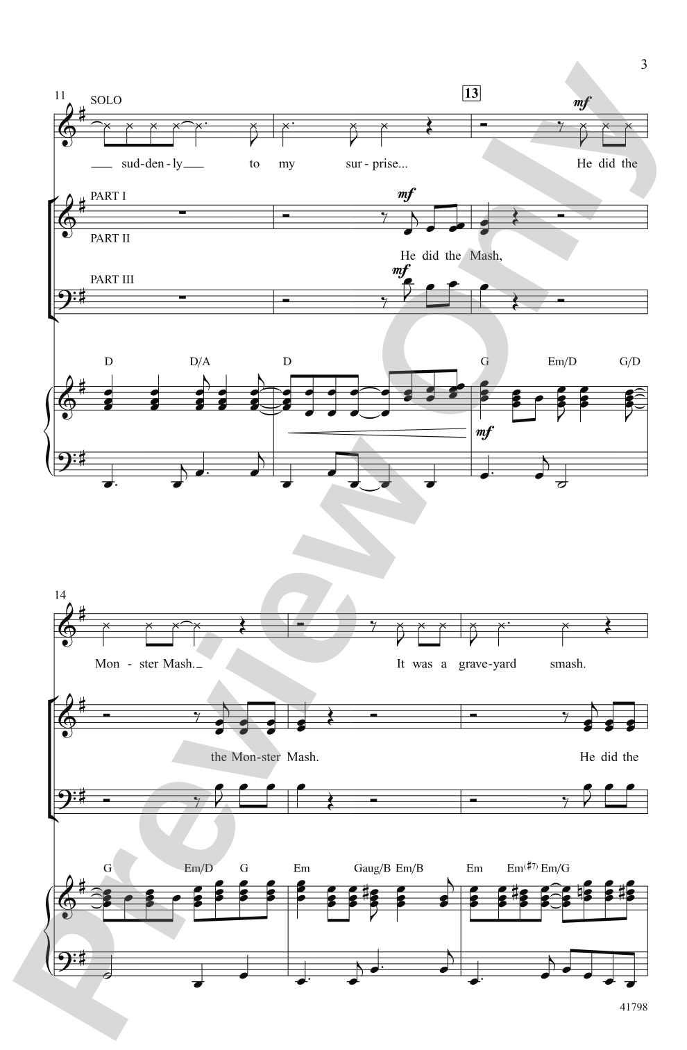 Monster Mash: 3-Part Mixed Choral Octavo