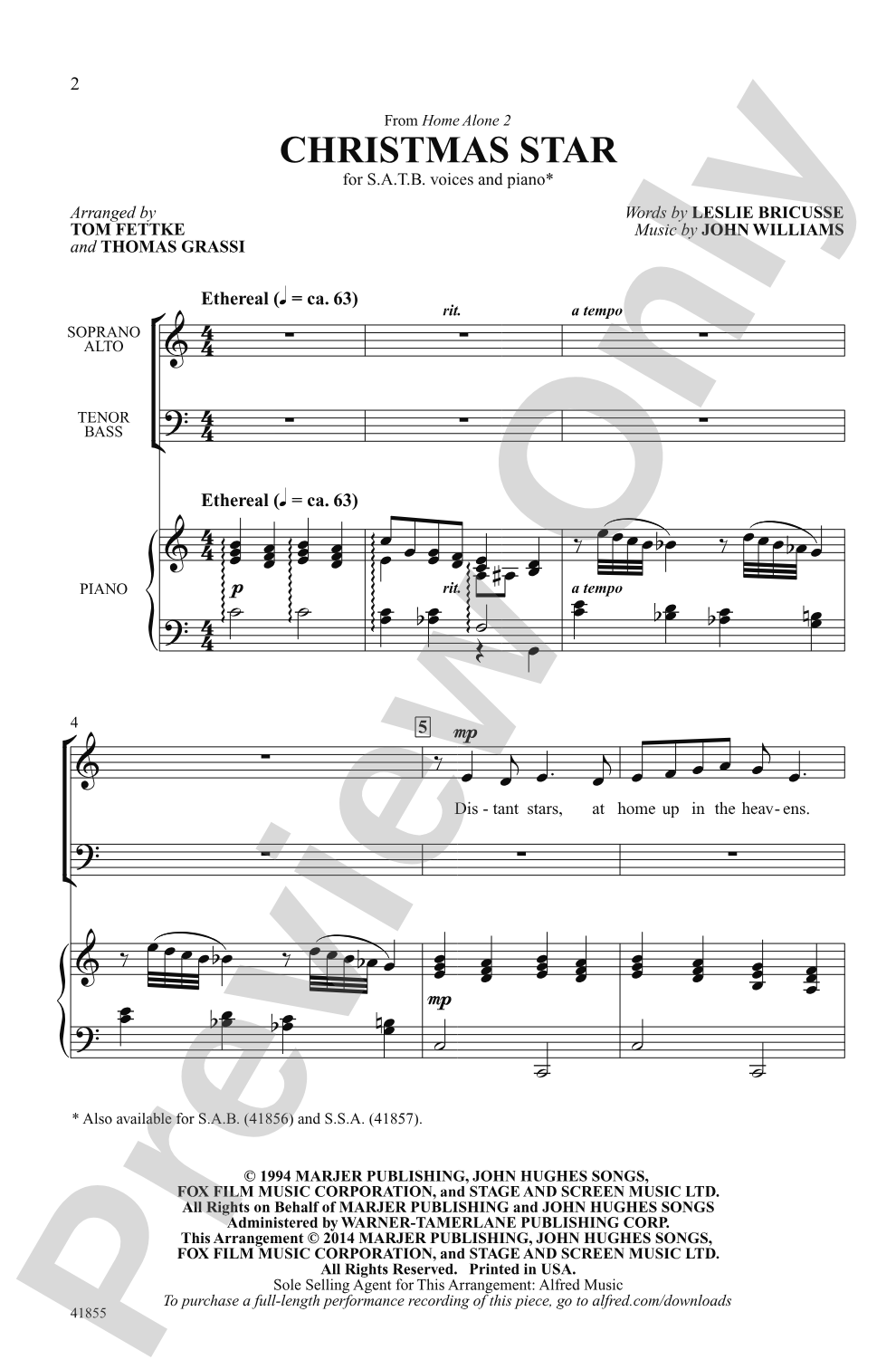 Christmas Star: SATB Choral Octavo